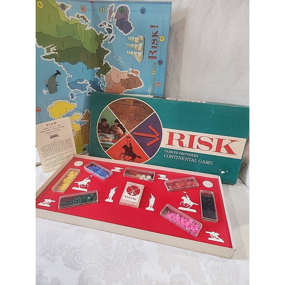 Vintage 1968 Parker Brothers Risk Board Game Complete